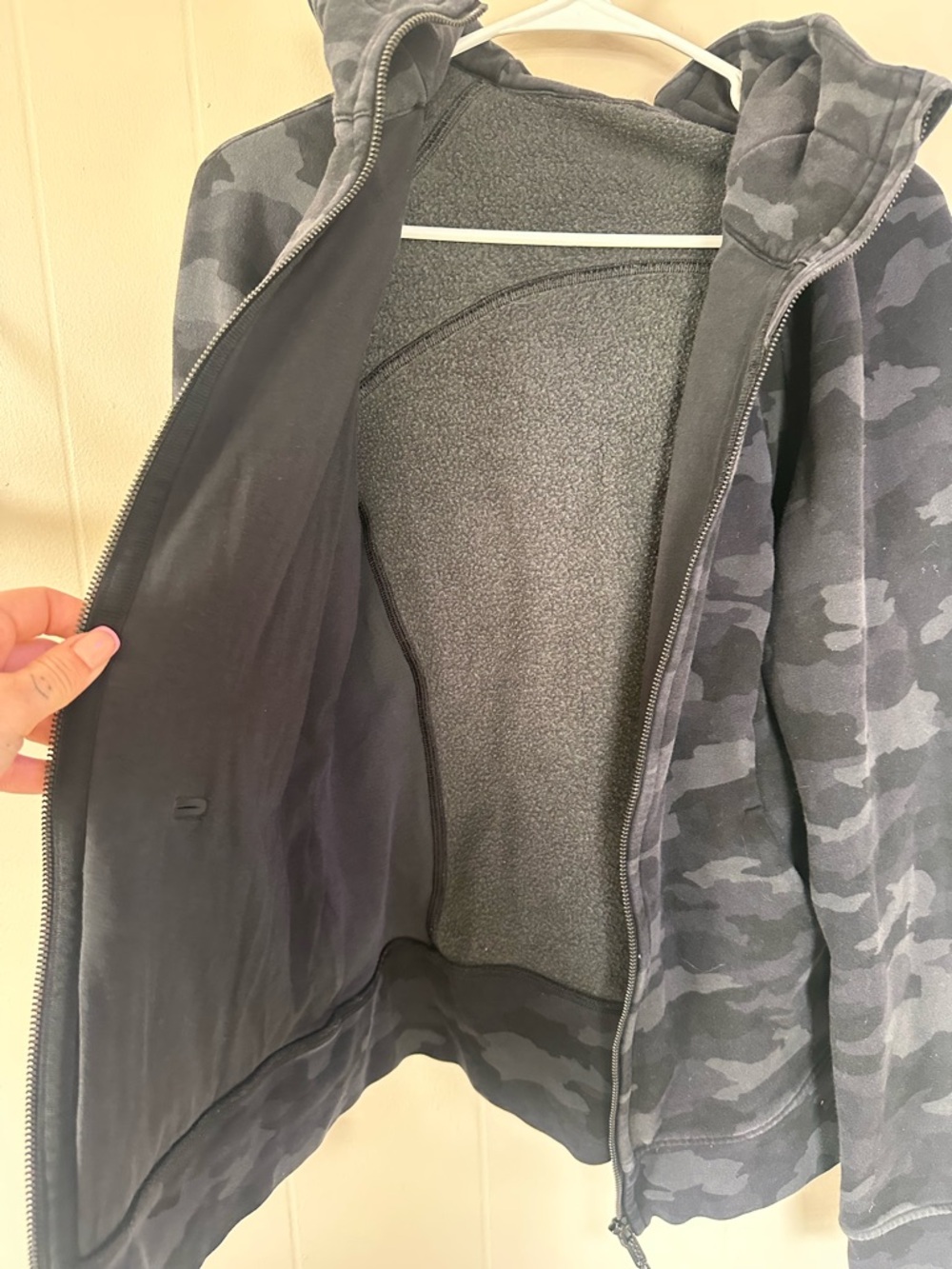 Lululemon Scuba Full Zip Hoodie- Heritage 365 Camo Deep Coal Multi - Picture 6 of 12